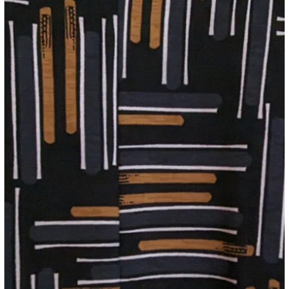 Lularoe Kimono Cardigan Size M Women’s Black Gold White Abstract Pattern - Picture 7 of 13